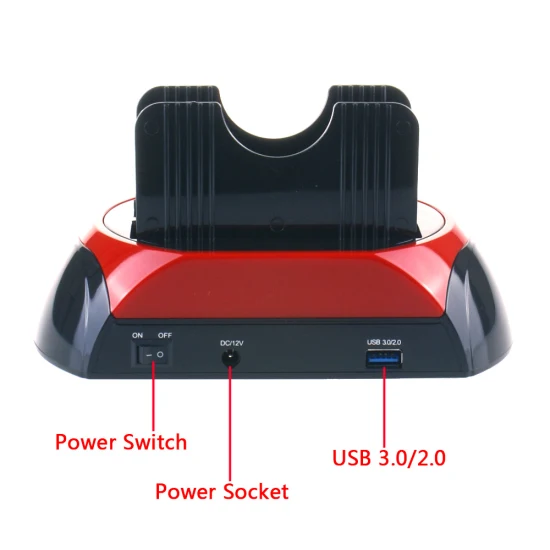 Anera Station d'accueil HDD tout-en-un de haute qualité avec port USB 3.0 2.0 pour boîtier SSD SATA IDE HDD 2,5/3,5 pouces