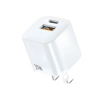 Pd 35W GaN Chargeur de téléphone rapide Type-C et USB un chargeur mural à double port